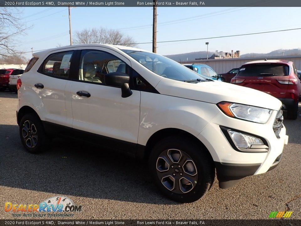 2020 Ford EcoSport S 4WD Diamond White / Medium Light Stone Photo #9