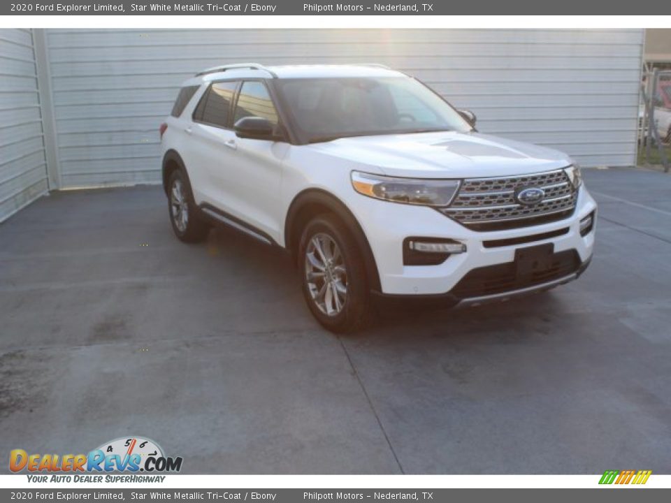 2020 Ford Explorer Limited Star White Metallic Tri-Coat / Ebony Photo #2