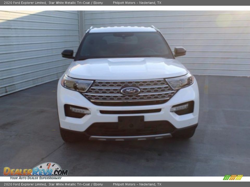2020 Ford Explorer Limited Star White Metallic Tri-Coat / Ebony Photo #3