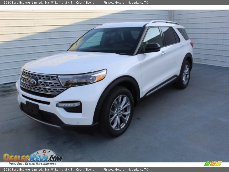 2020 Ford Explorer Limited Star White Metallic Tri-Coat / Ebony Photo #4