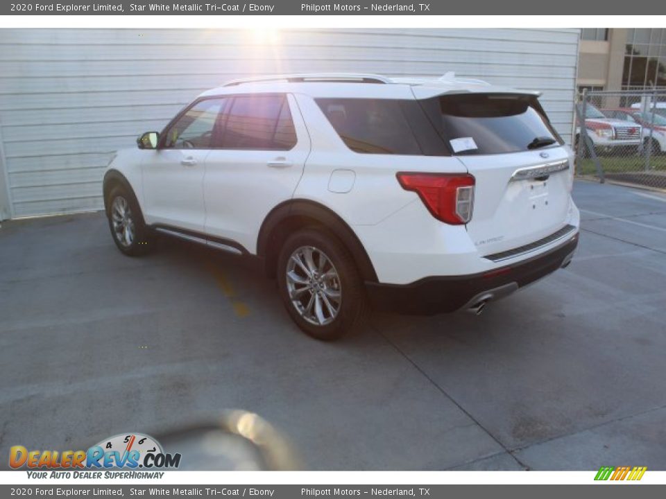 2020 Ford Explorer Limited Star White Metallic Tri-Coat / Ebony Photo #6
