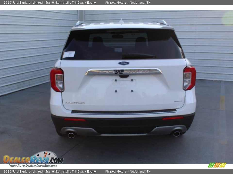 2020 Ford Explorer Limited Star White Metallic Tri-Coat / Ebony Photo #7