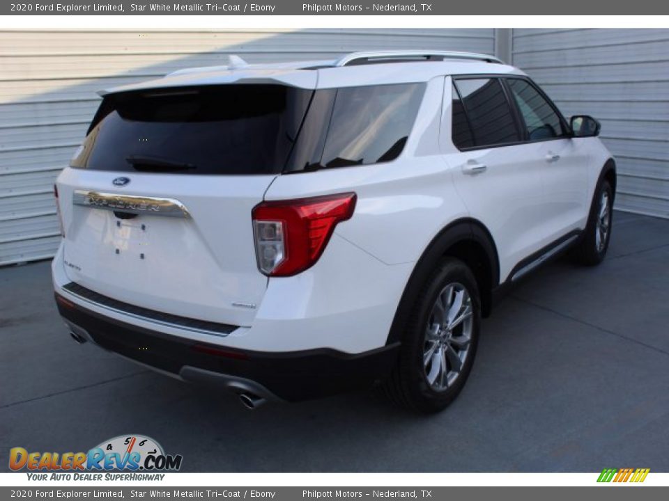 2020 Ford Explorer Limited Star White Metallic Tri-Coat / Ebony Photo #8