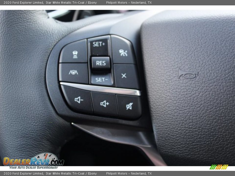 2020 Ford Explorer Limited Star White Metallic Tri-Coat / Ebony Photo #12