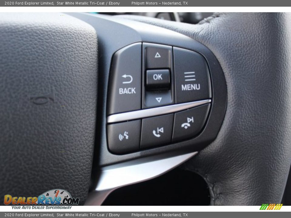 2020 Ford Explorer Limited Star White Metallic Tri-Coat / Ebony Photo #13