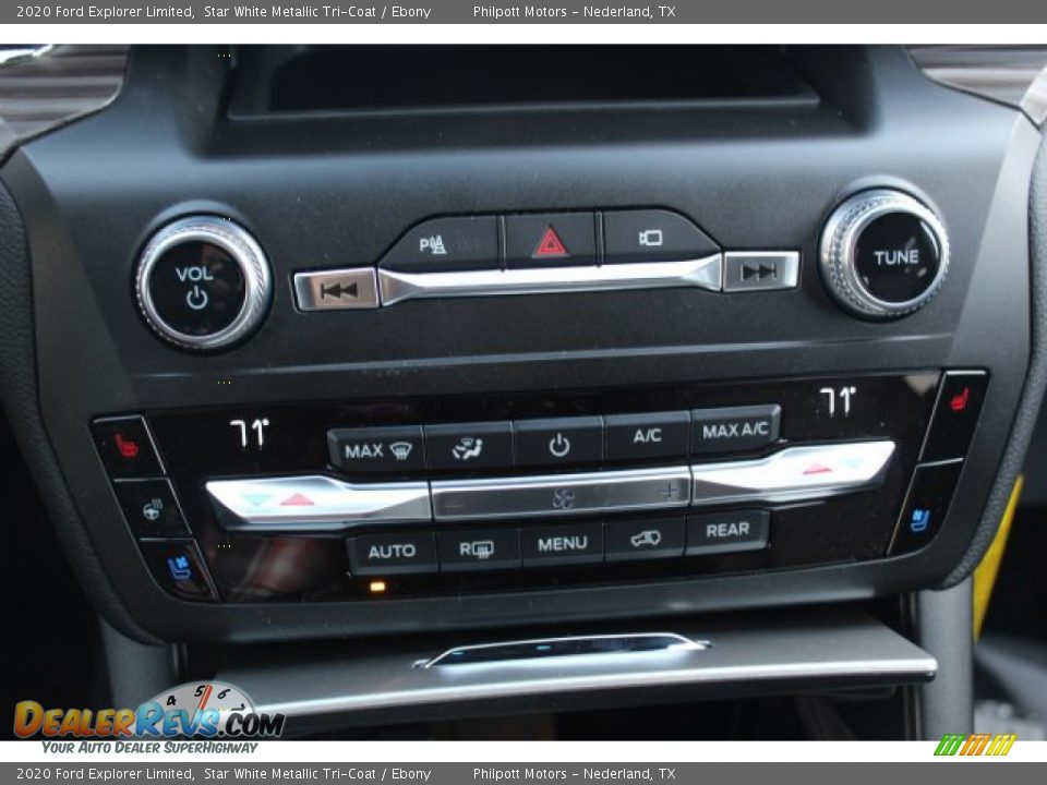 2020 Ford Explorer Limited Star White Metallic Tri-Coat / Ebony Photo #17