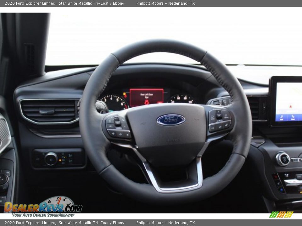 2020 Ford Explorer Limited Star White Metallic Tri-Coat / Ebony Photo #23