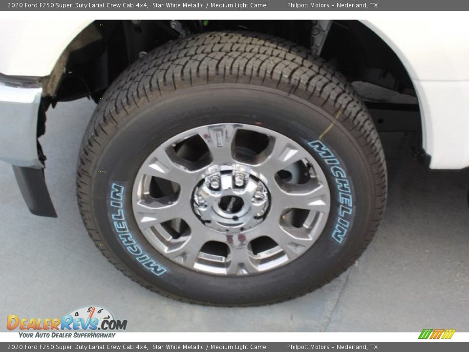 2020 Ford F250 Super Duty Lariat Crew Cab 4x4 Star White Metallic / Medium Light Camel Photo #5