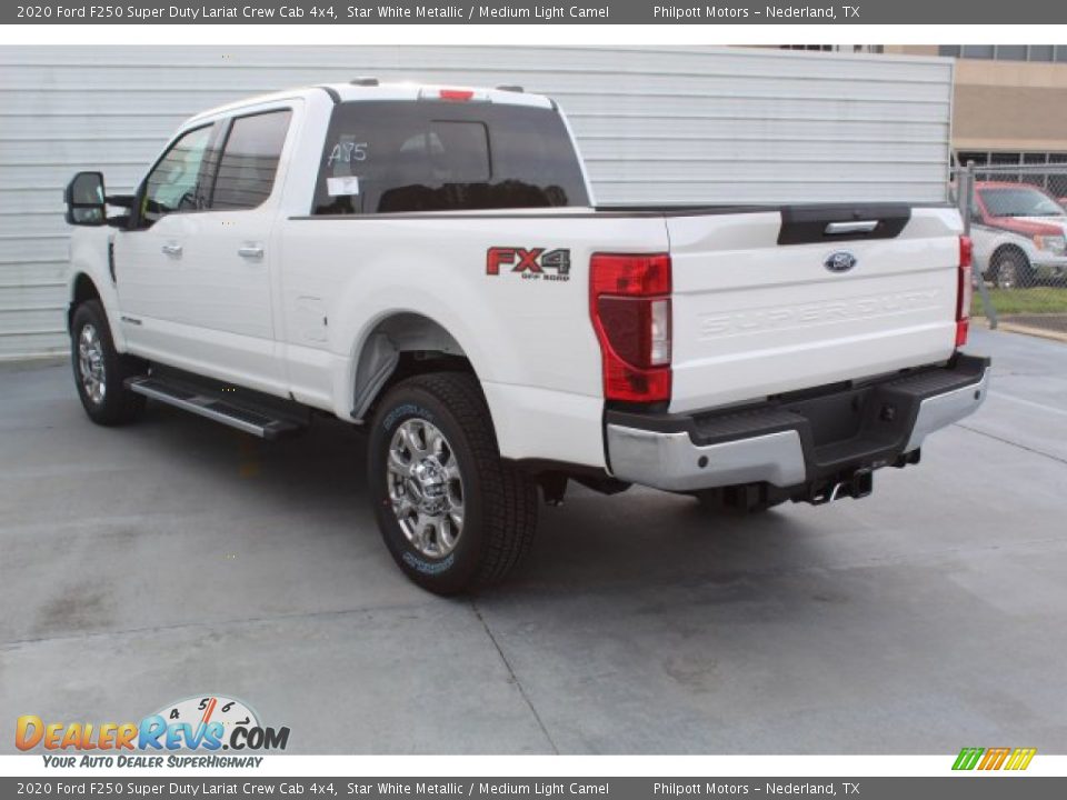 2020 Ford F250 Super Duty Lariat Crew Cab 4x4 Star White Metallic / Medium Light Camel Photo #6