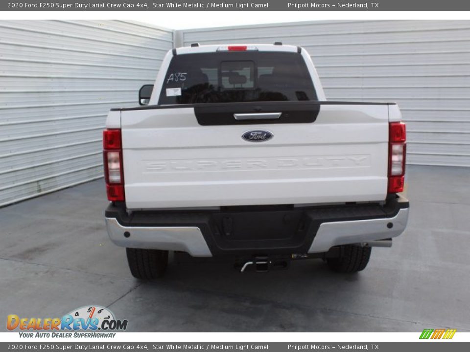 2020 Ford F250 Super Duty Lariat Crew Cab 4x4 Star White Metallic / Medium Light Camel Photo #7