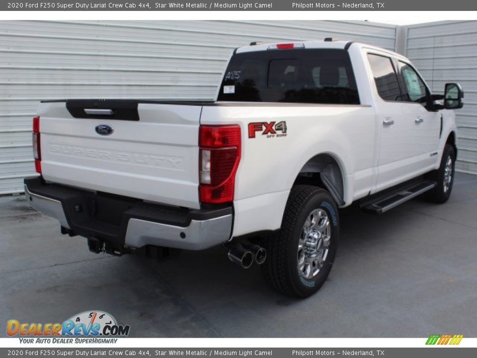 2020 Ford F250 Super Duty Lariat Crew Cab 4x4 Star White Metallic / Medium Light Camel Photo #8