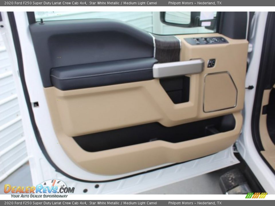 2020 Ford F250 Super Duty Lariat Crew Cab 4x4 Star White Metallic / Medium Light Camel Photo #9