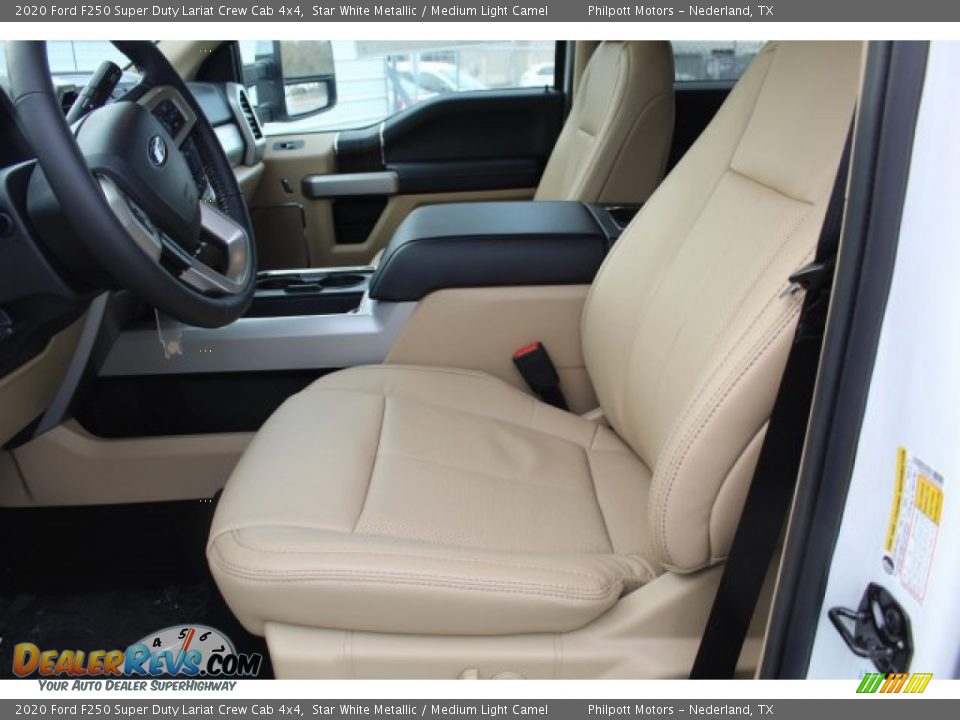 2020 Ford F250 Super Duty Lariat Crew Cab 4x4 Star White Metallic / Medium Light Camel Photo #10