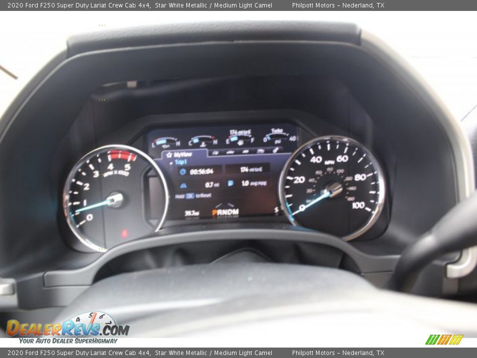2020 Ford F250 Super Duty Lariat Crew Cab 4x4 Star White Metallic / Medium Light Camel Photo #16
