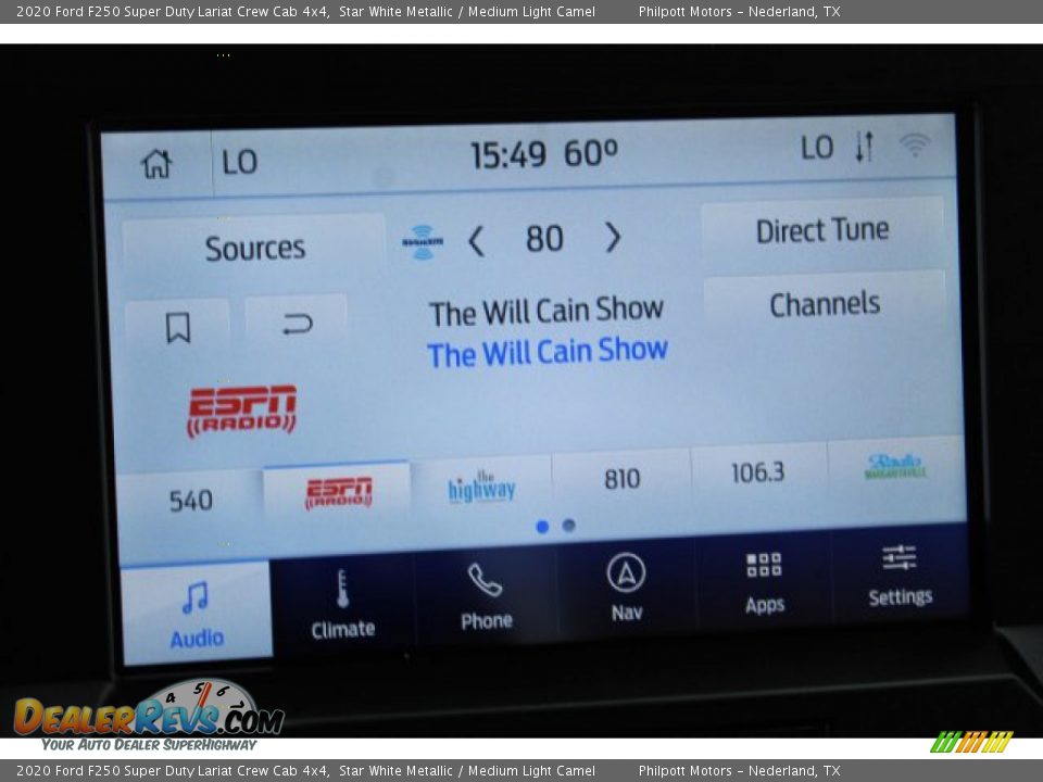 2020 Ford F250 Super Duty Lariat Crew Cab 4x4 Star White Metallic / Medium Light Camel Photo #18