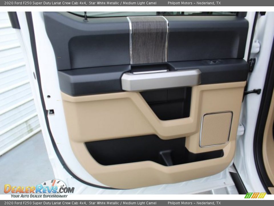2020 Ford F250 Super Duty Lariat Crew Cab 4x4 Star White Metallic / Medium Light Camel Photo #21