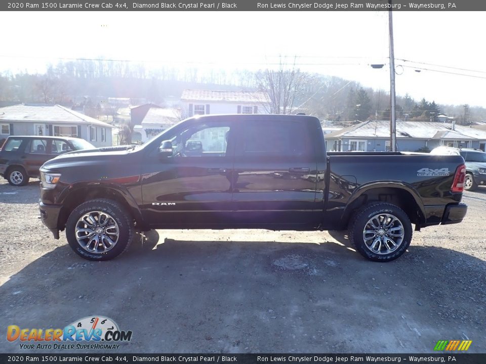 2020 Ram 1500 Laramie Crew Cab 4x4 Diamond Black Crystal Pearl / Black Photo #2