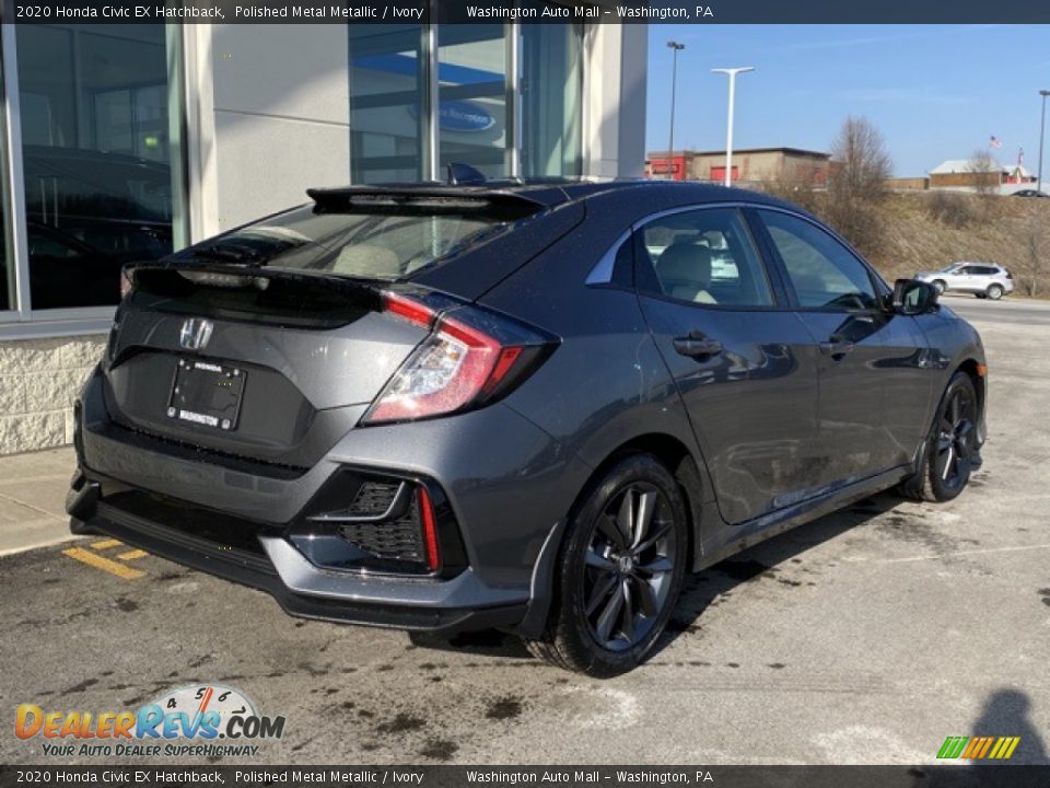 2020 Honda Civic EX Hatchback Polished Metal Metallic / Ivory Photo #7