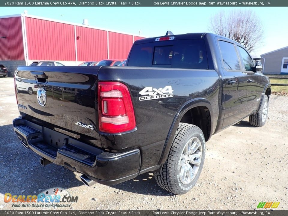 2020 Ram 1500 Laramie Crew Cab 4x4 Diamond Black Crystal Pearl / Black Photo #5