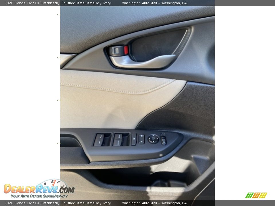 2020 Honda Civic EX Hatchback Polished Metal Metallic / Ivory Photo #11