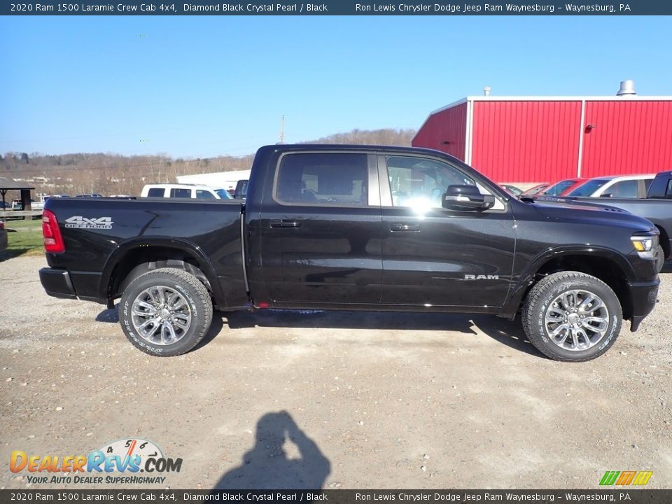 2020 Ram 1500 Laramie Crew Cab 4x4 Diamond Black Crystal Pearl / Black Photo #6