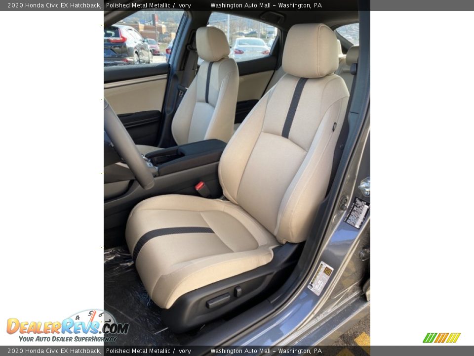 2020 Honda Civic EX Hatchback Polished Metal Metallic / Ivory Photo #14