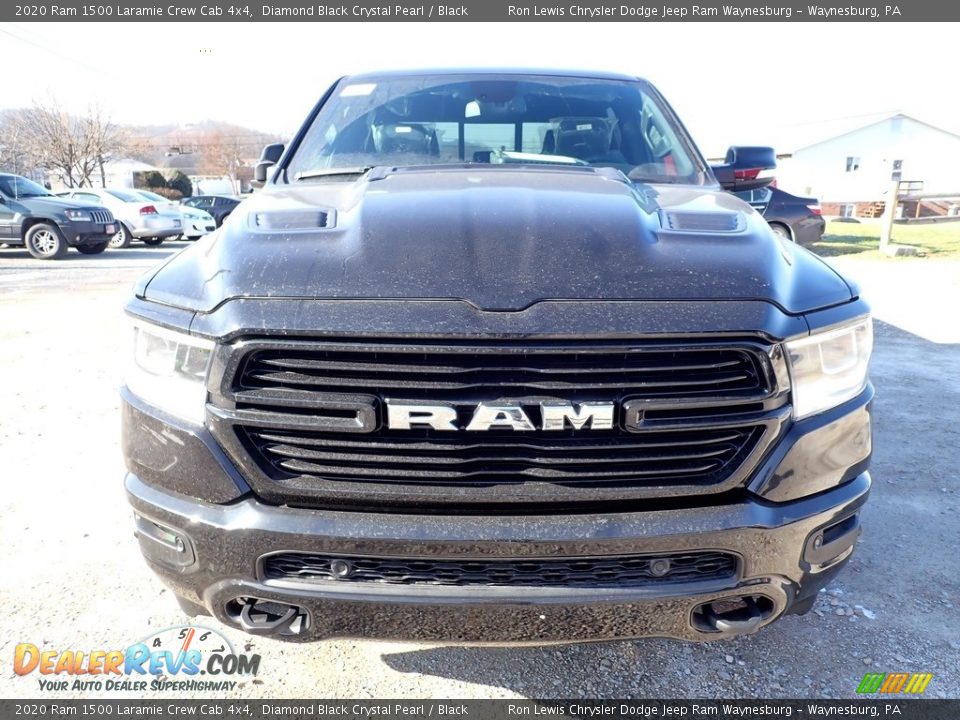 2020 Ram 1500 Laramie Crew Cab 4x4 Diamond Black Crystal Pearl / Black Photo #8