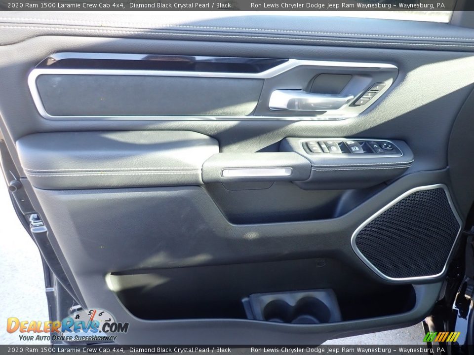 2020 Ram 1500 Laramie Crew Cab 4x4 Diamond Black Crystal Pearl / Black Photo #15