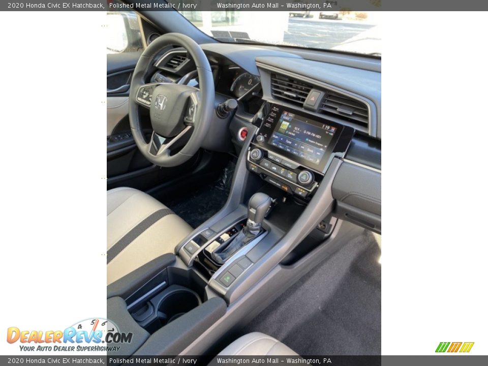 2020 Honda Civic EX Hatchback Polished Metal Metallic / Ivory Photo #24