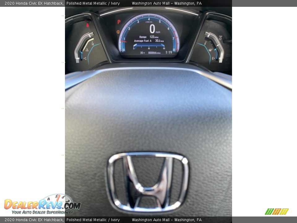 2020 Honda Civic EX Hatchback Polished Metal Metallic / Ivory Photo #27