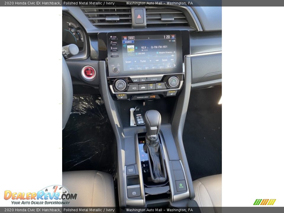 2020 Honda Civic EX Hatchback Polished Metal Metallic / Ivory Photo #28