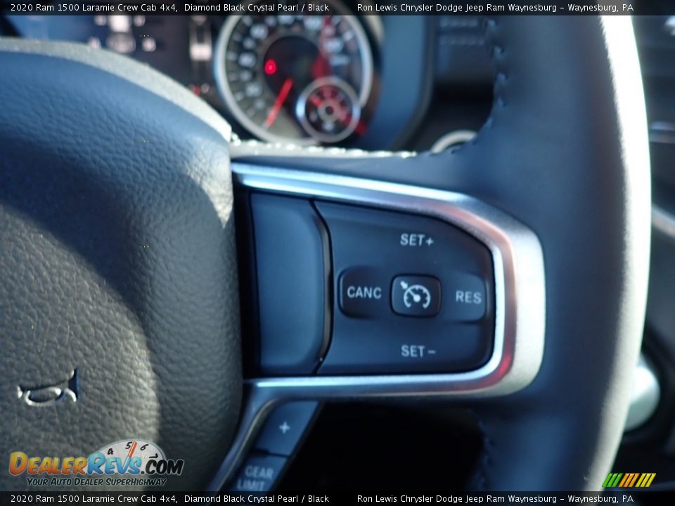 2020 Ram 1500 Laramie Crew Cab 4x4 Diamond Black Crystal Pearl / Black Photo #19