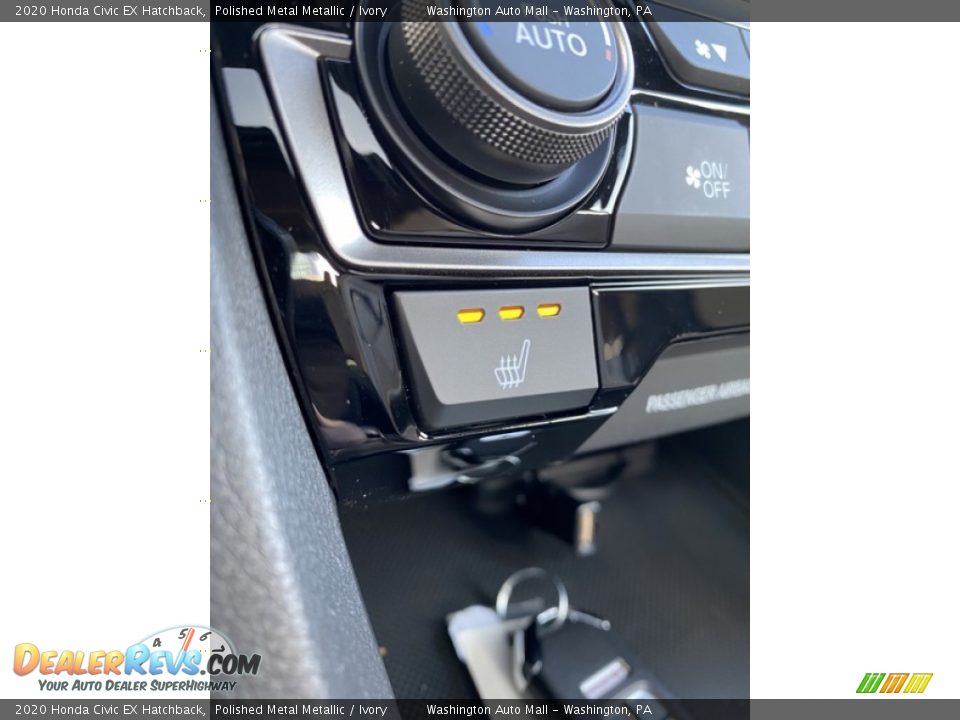 2020 Honda Civic EX Hatchback Polished Metal Metallic / Ivory Photo #33