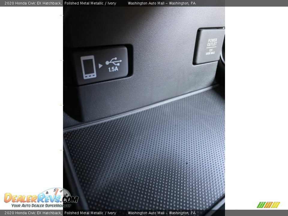 2020 Honda Civic EX Hatchback Polished Metal Metallic / Ivory Photo #34