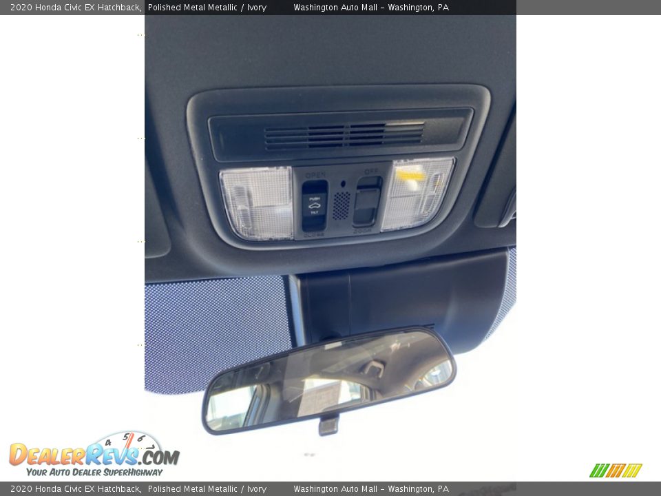 2020 Honda Civic EX Hatchback Polished Metal Metallic / Ivory Photo #36