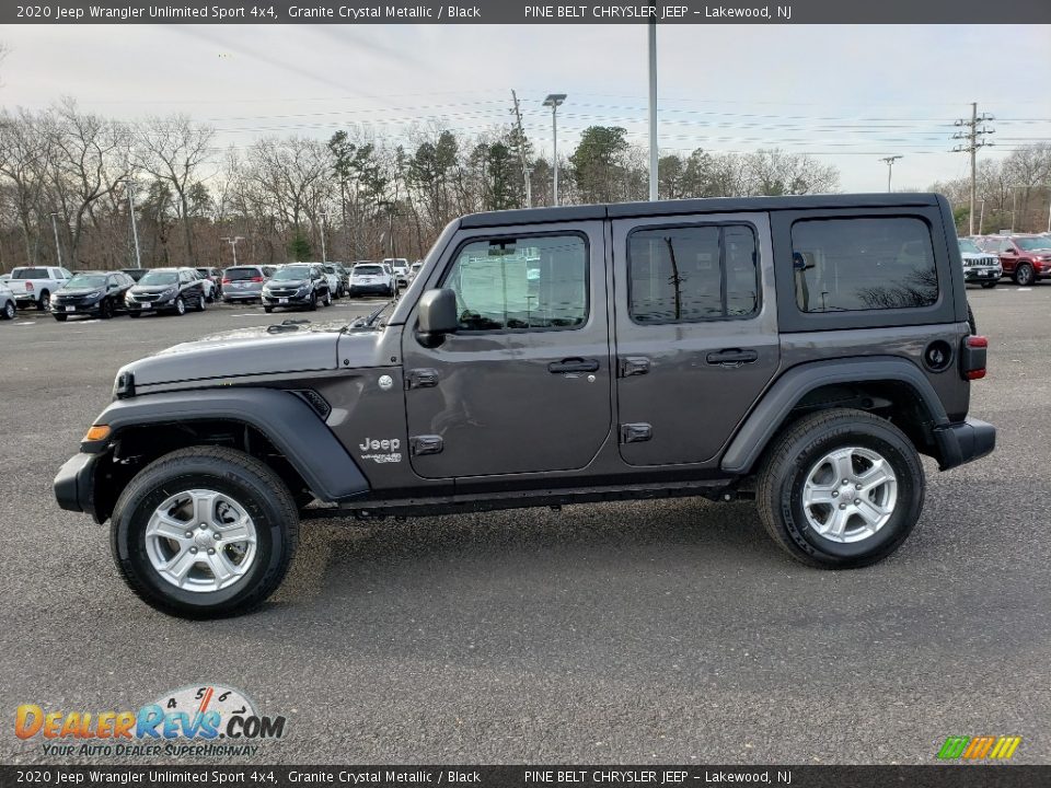 2020 Jeep Wrangler Unlimited Sport 4x4 Granite Crystal Metallic / Black Photo #3