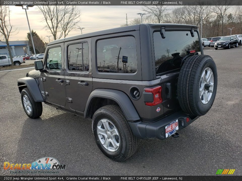 2020 Jeep Wrangler Unlimited Sport 4x4 Granite Crystal Metallic / Black Photo #4