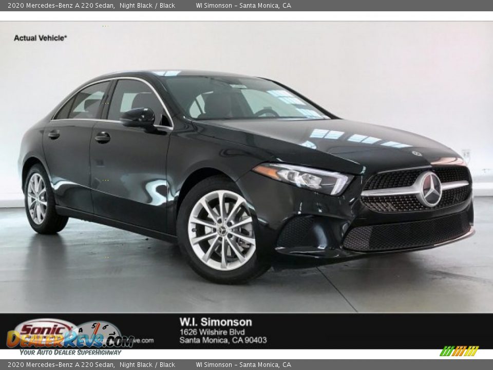 2020 Mercedes-Benz A 220 Sedan Night Black / Black Photo #1