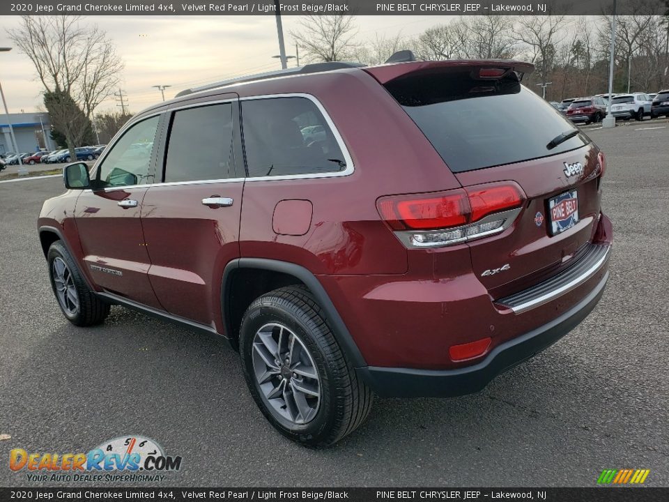 2020 Jeep Grand Cherokee Limited 4x4 Velvet Red Pearl / Light Frost Beige/Black Photo #4