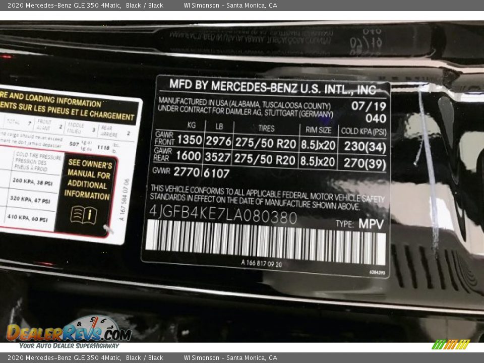 2020 Mercedes-Benz GLE 350 4Matic Black / Black Photo #11