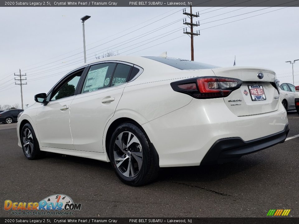 2020 Subaru Legacy 2.5i Crystal White Pearl / Titanium Gray Photo #4