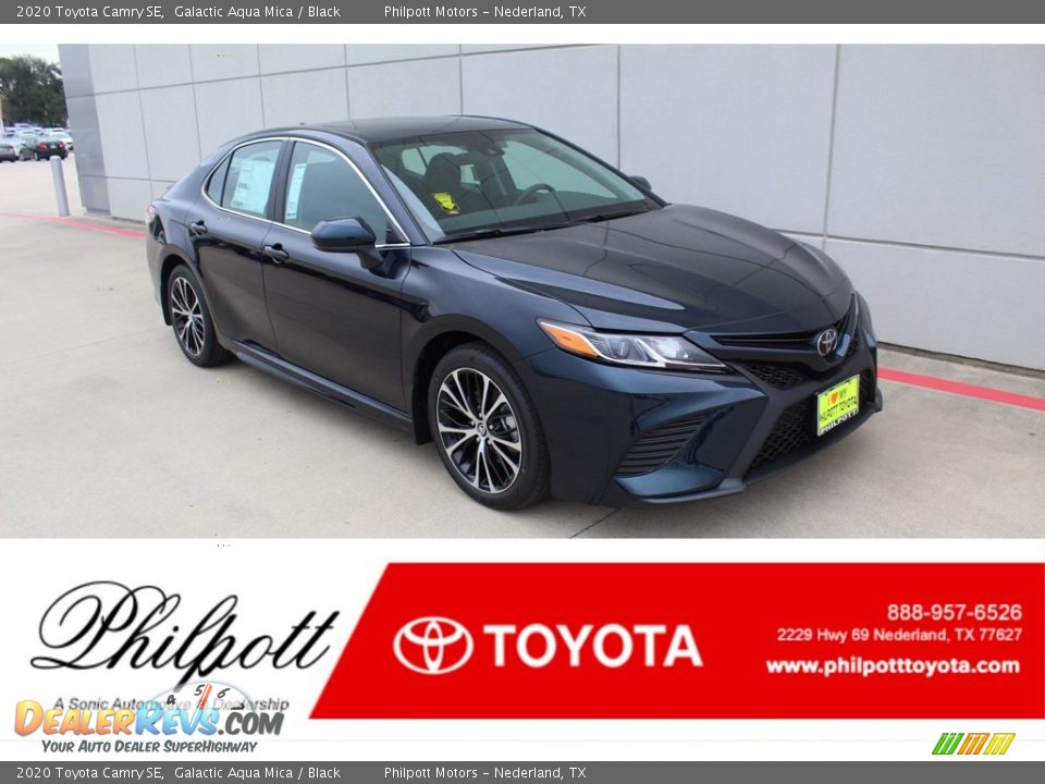 2020 Toyota Camry SE Galactic Aqua Mica / Black Photo #1