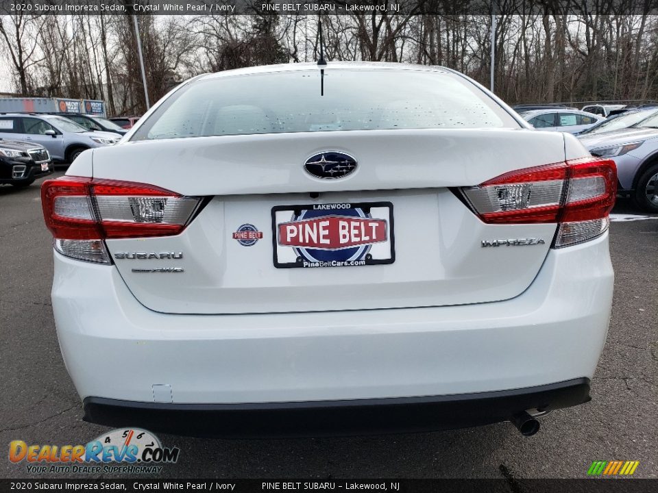 2020 Subaru Impreza Sedan Crystal White Pearl / Ivory Photo #5