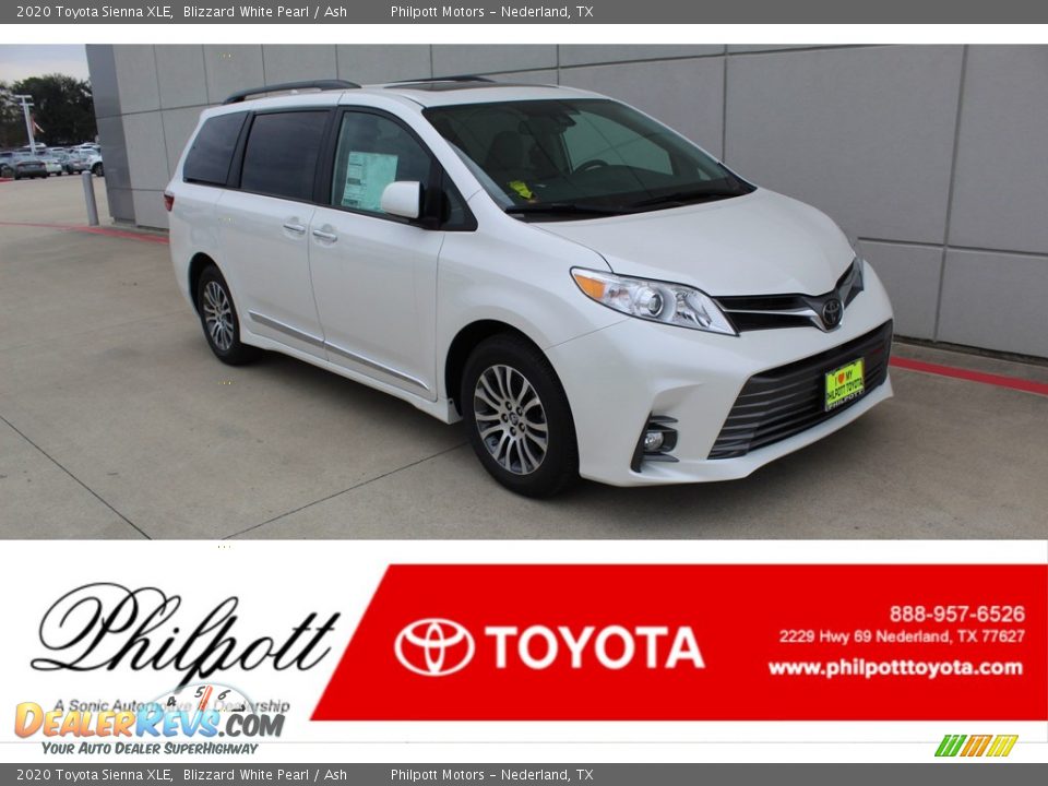 2020 Toyota Sienna XLE Blizzard White Pearl / Ash Photo #1