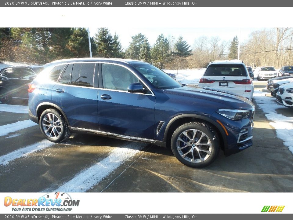 2020 BMW X5 xDrive40i Phytonic Blue Metallic / Ivory White Photo #1