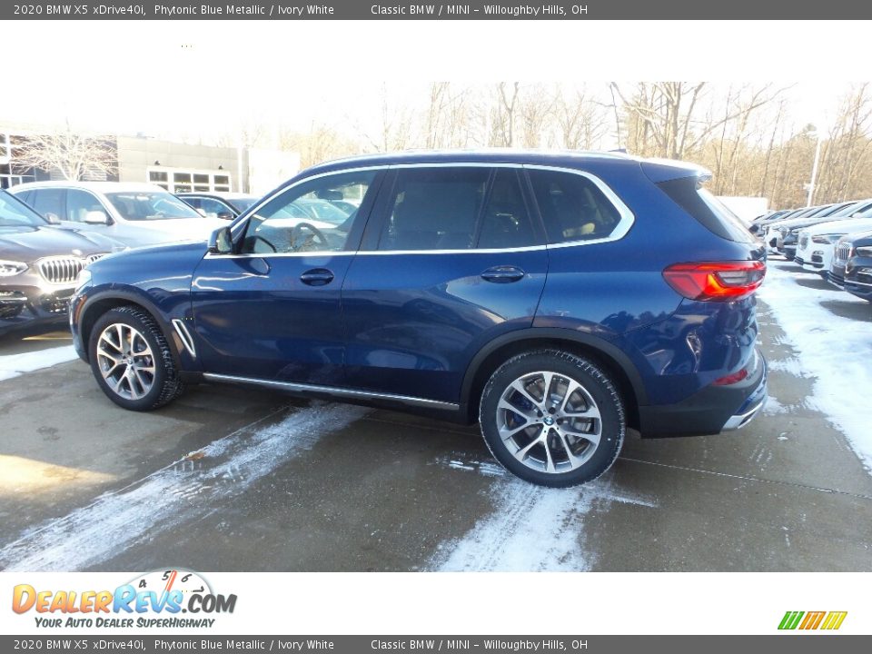 2020 BMW X5 xDrive40i Phytonic Blue Metallic / Ivory White Photo #5