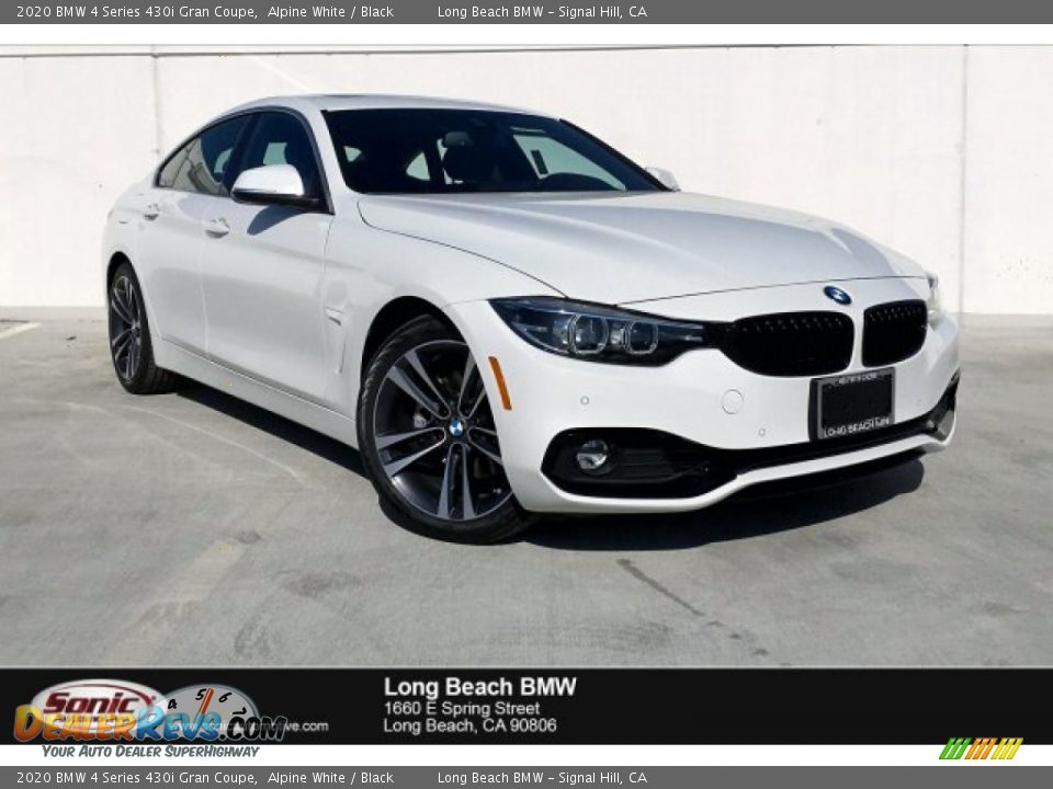 2020 BMW 4 Series 430i Gran Coupe Alpine White / Black Photo #1