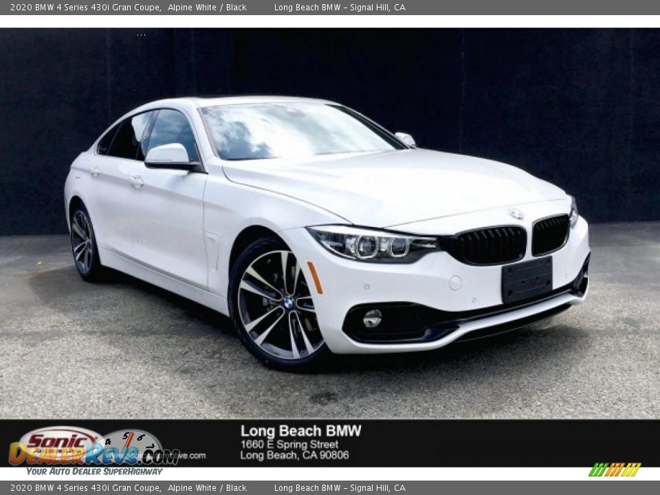 2020 BMW 4 Series 430i Gran Coupe Alpine White / Black Photo #1