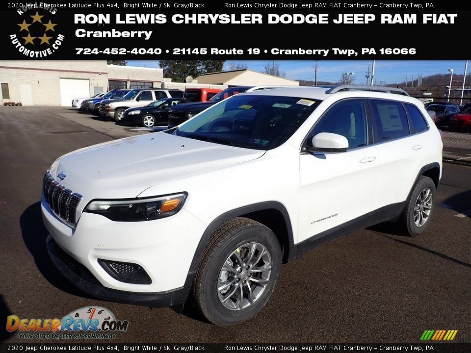2020 Jeep Cherokee Latitude Plus 4x4 Bright White / Ski Gray/Black Photo #1