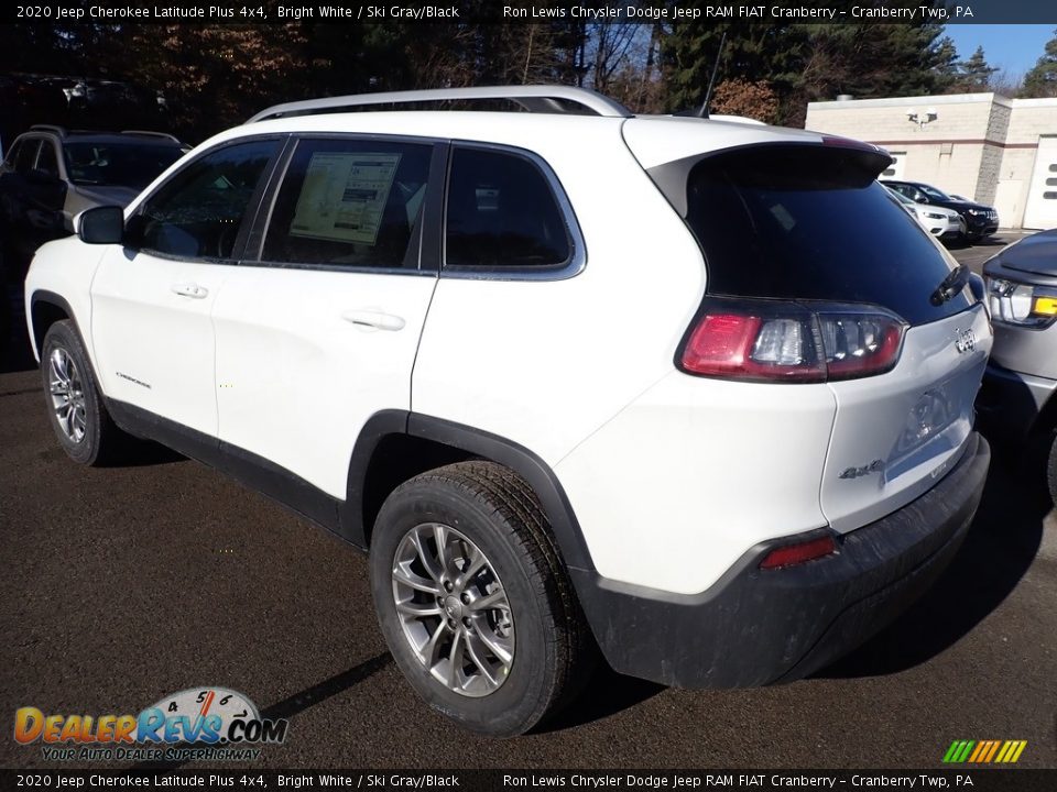 2020 Jeep Cherokee Latitude Plus 4x4 Bright White / Ski Gray/Black Photo #3